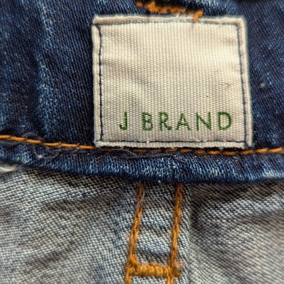 J BRAND blue denim jeans wide leg culotte crop length Sz 30 cut#839 unique style - Picture 7 of 11